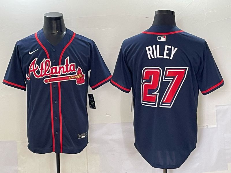 Men Atlanta Braves #27 Riley Drak Blue Nike 2025 MLB Jersey style 01->atlanta braves->MLB Jersey